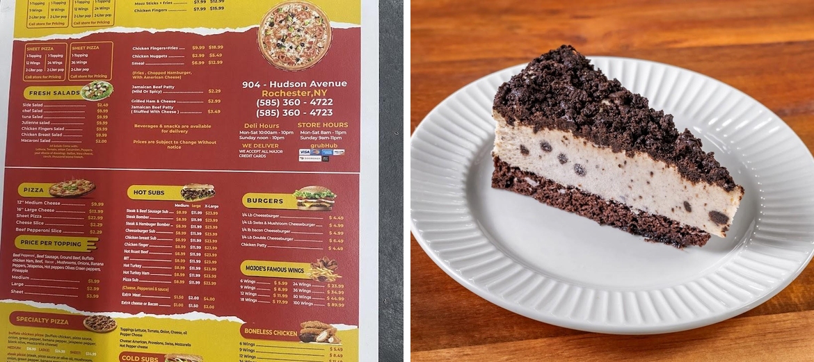 Mojoes on hudson Menu