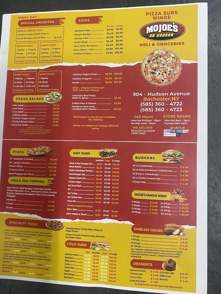 Mojoes on hudson Menu image 1