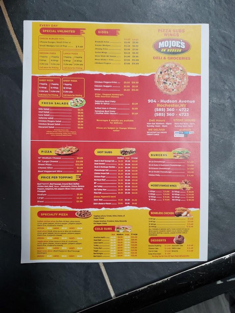 Mojoes on hudson Menu image 2